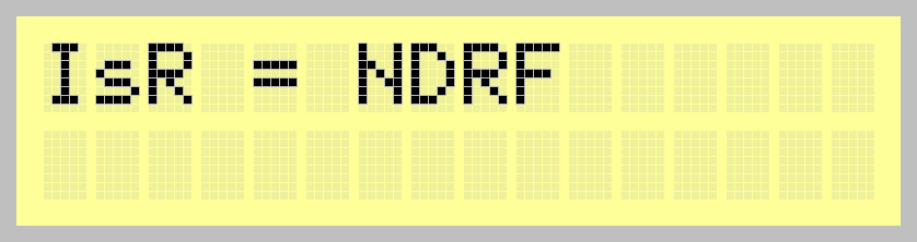 Экран: IsR = NDRF