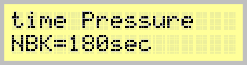 Экран: time Pressure NBK=180sec