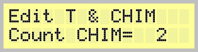 Экран: Edit T & CHIM Count CHIM= 2