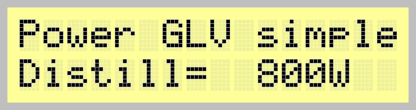 Экран: Power GLV simple Distill= 800W